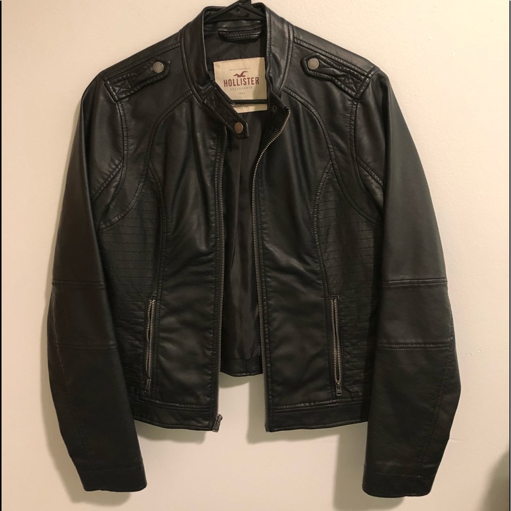 Hollister Leather Moto Jacket